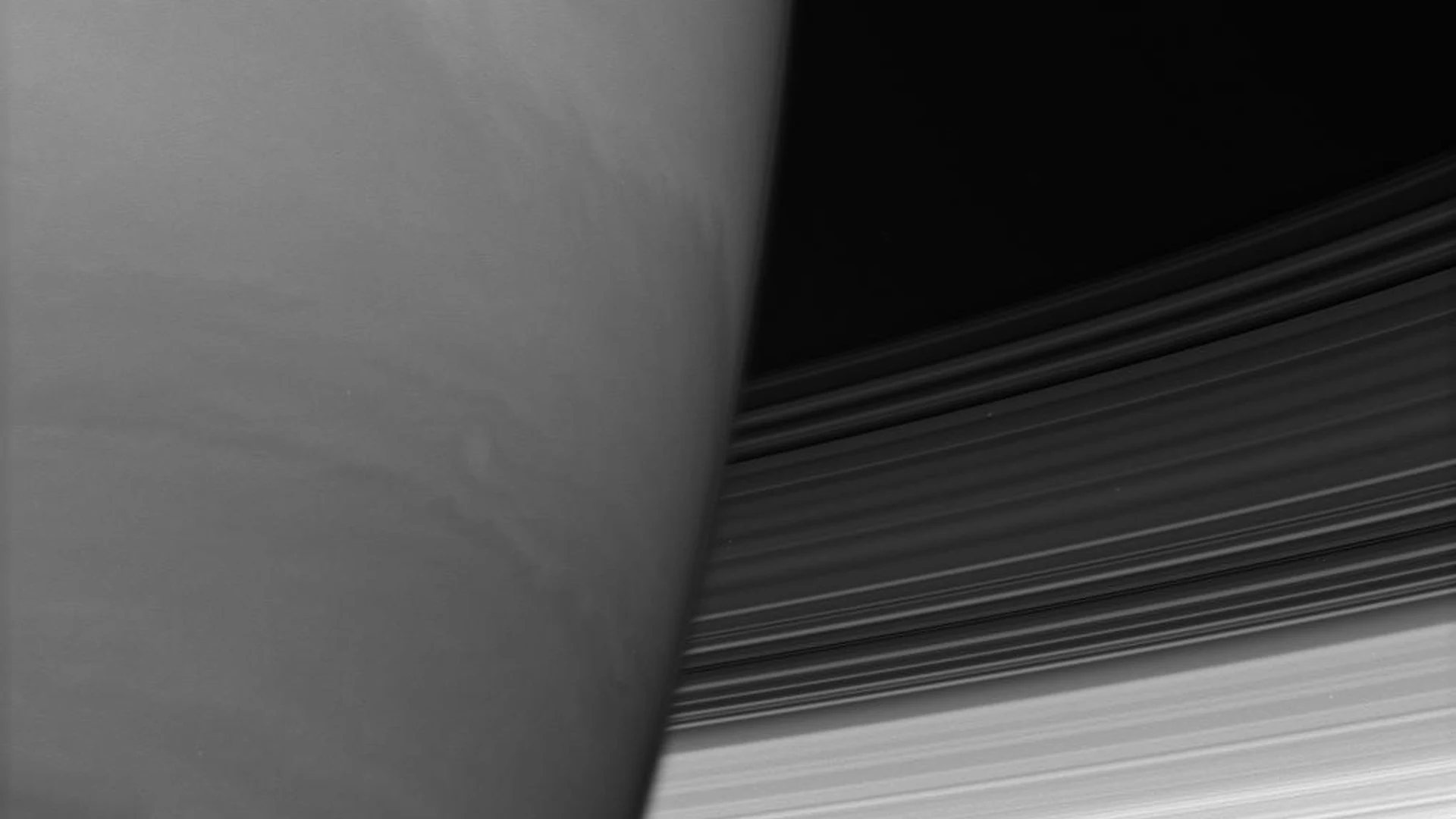 Saturn Hides the Rings - free hd space wallpaper for desktop