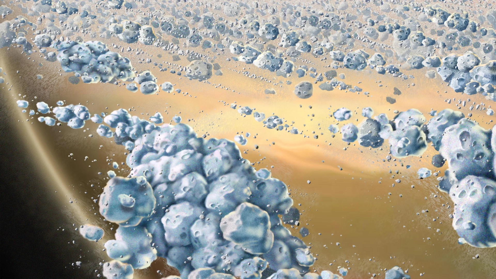 Saturn Recycling Rings - free hd space wallpaper for desktop