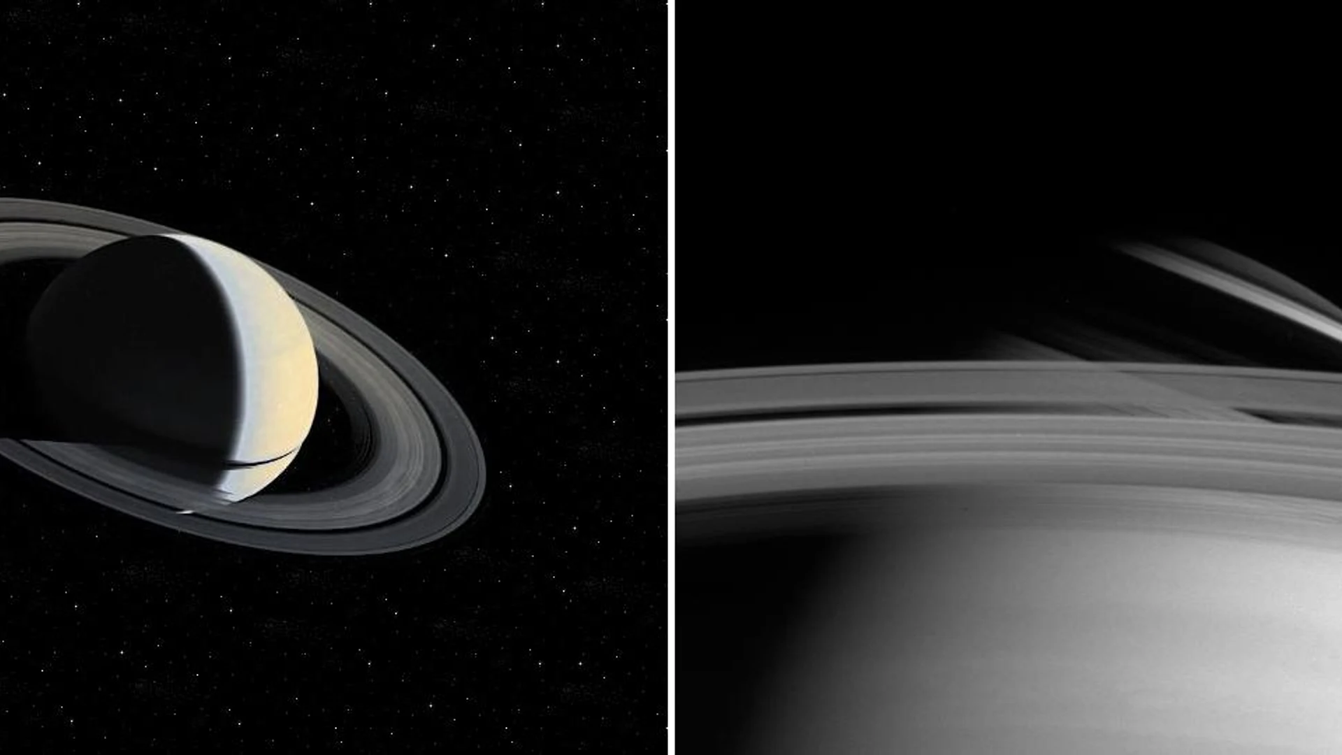 Saturn Ring Shadow, Then and Now - free hd space wallpaper for desktop