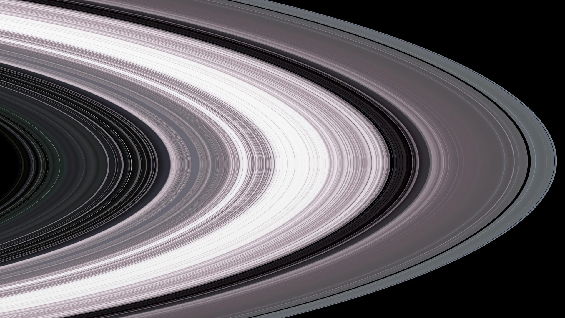 Small Particles in Saturn Rings - free hd space wallpaper for desktop