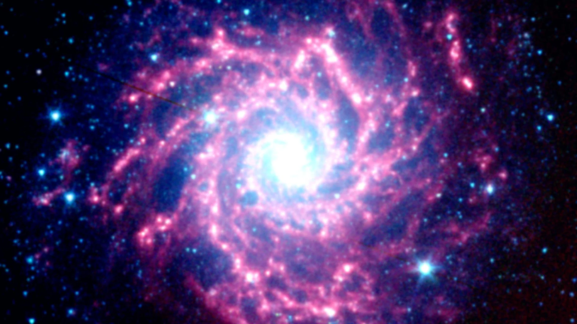 Supernova Dust Factory in M74 - free hd space wallpaper for desktop
