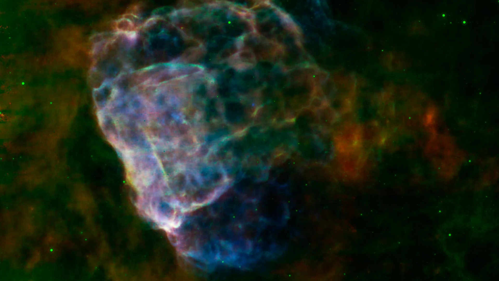 Supernova Seen In Two Lights - free hd space wallpaper for desktop