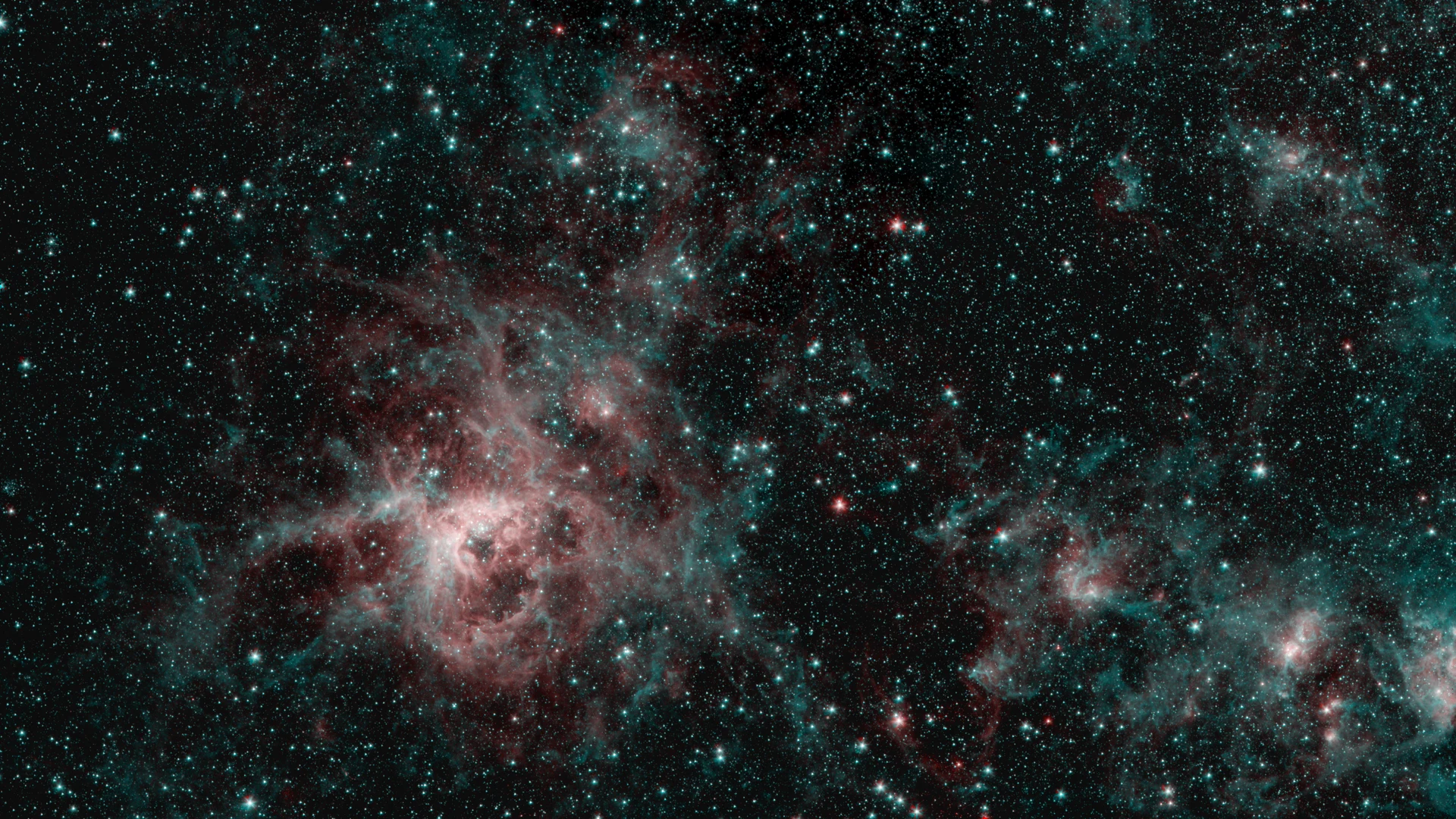 Tarantula Nebula Spitzer 2-Color Image - free hd space wallpaper for desktop