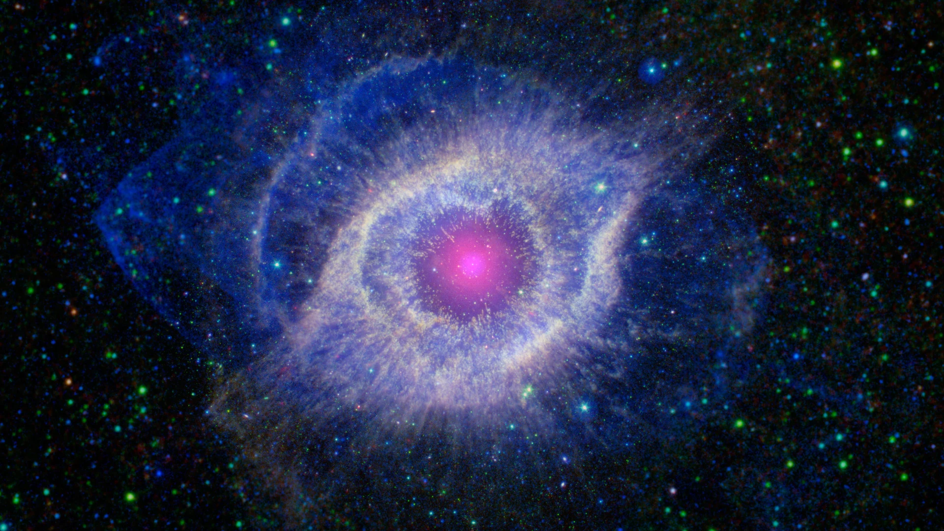 The Helix Nebula: Unraveling at the Seams - free hd space wallpaper for desktop