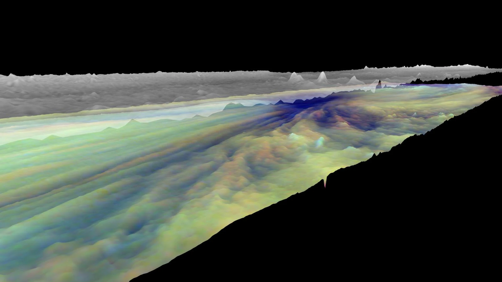 Three dimensional Visualization of Jupiter Equatorial Region - free hd space wallpaper for desktop