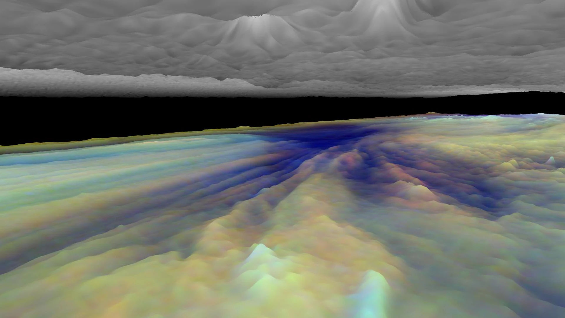 Three dimensional Visualization of Jupiter Equatorial Region - free hd space wallpaper for desktop