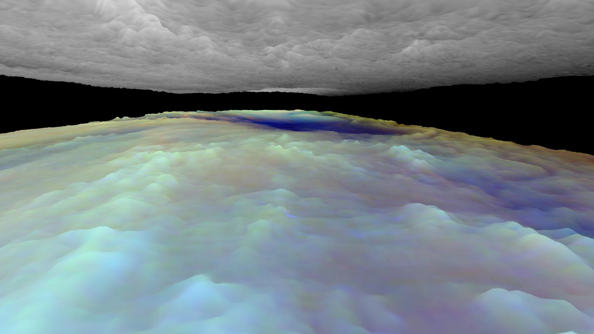 Three dimensional Visualization of Jupiter Equatorial Region - free hd space wallpaper for desktop