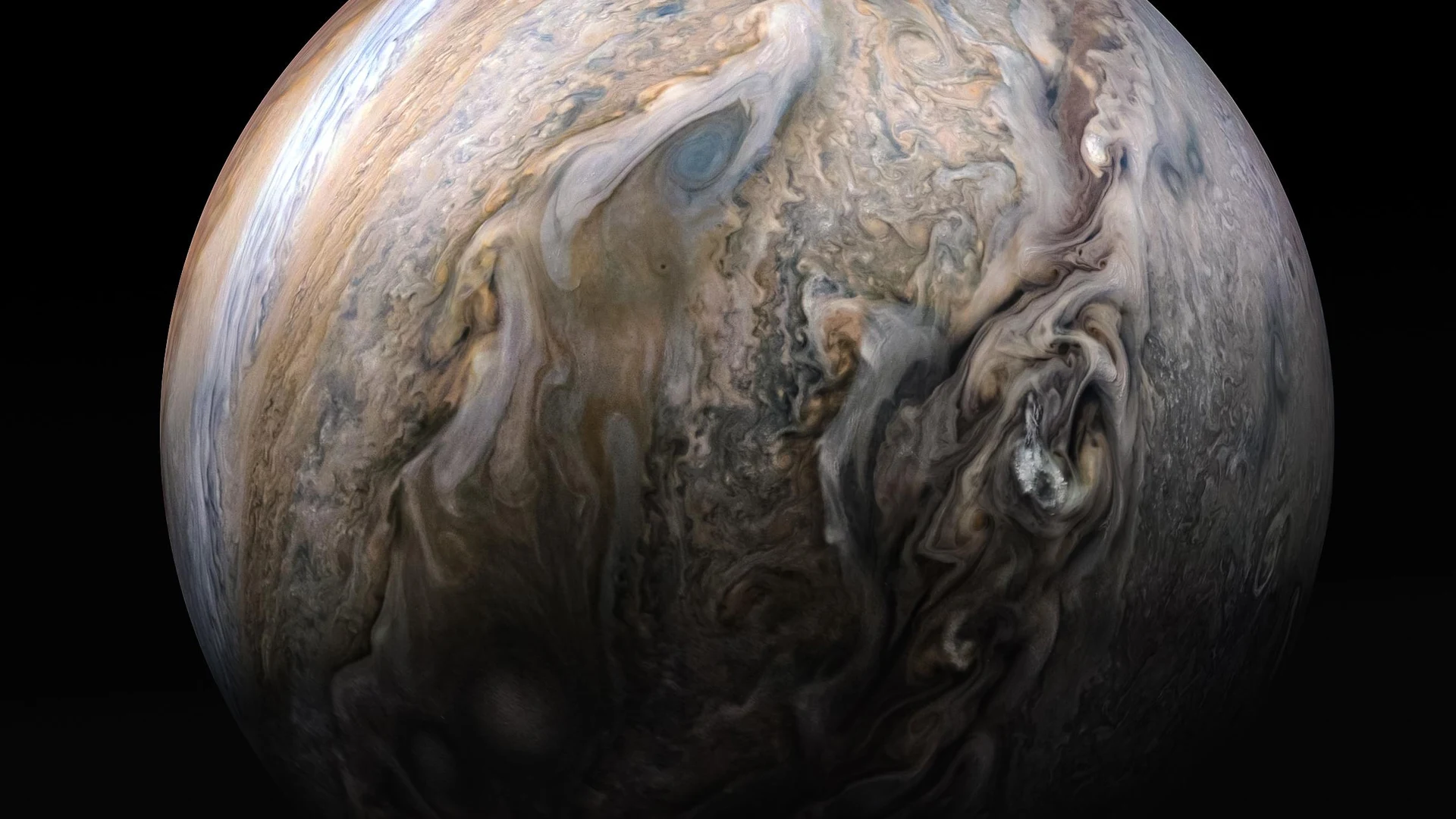 Tumultuous Clouds of Jupiter - free hd space wallpaper for desktop