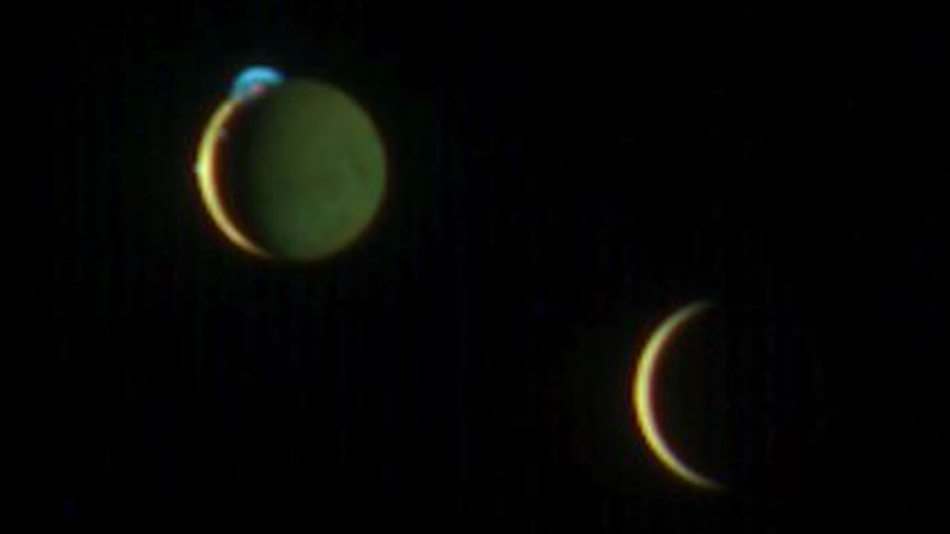 Two Moons Meet over Jupiter - free hd space wallpaper for desktop