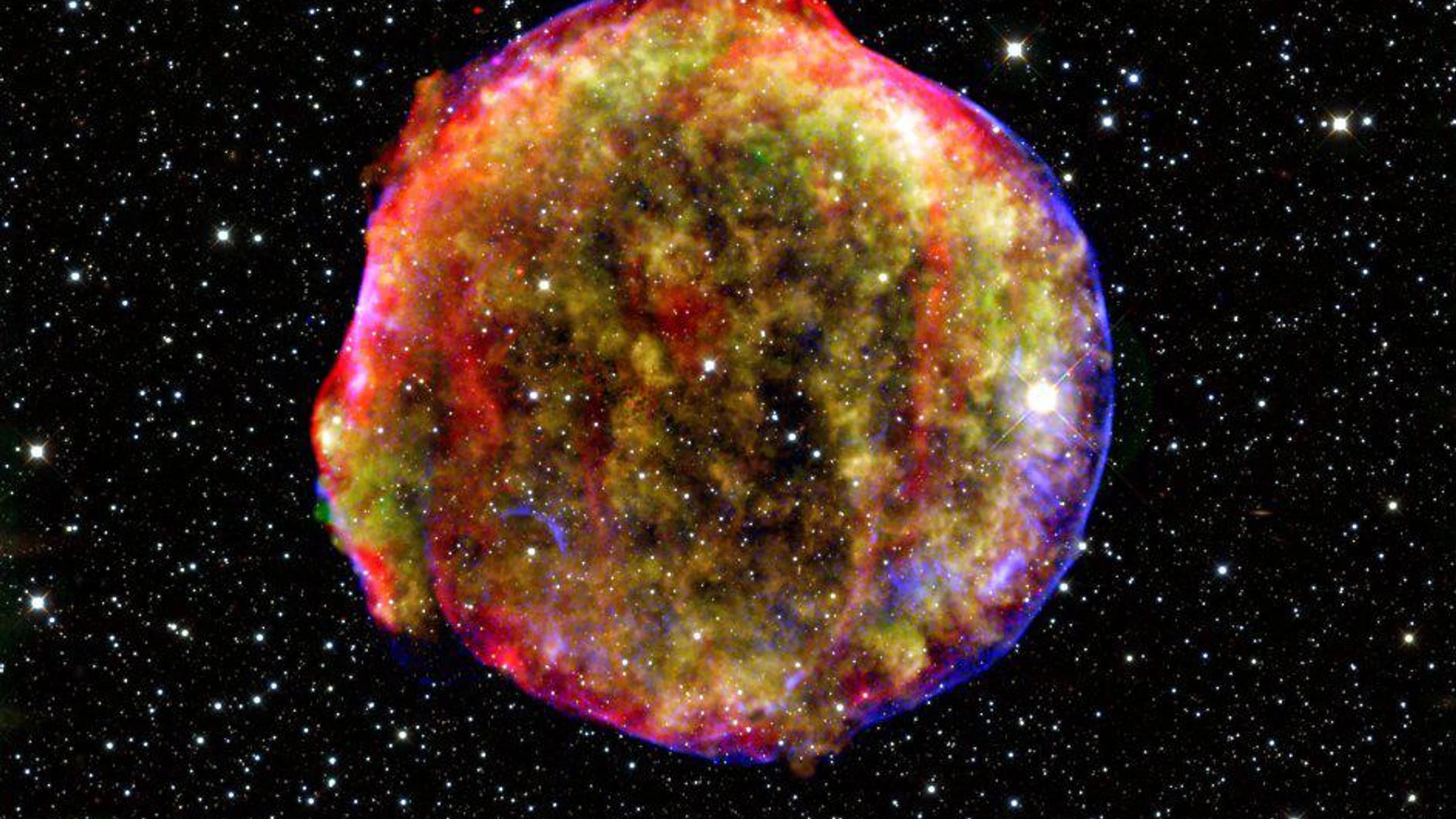 Vivid View of Tycho Supernova Remnant - free hd space wallpaper for desktop