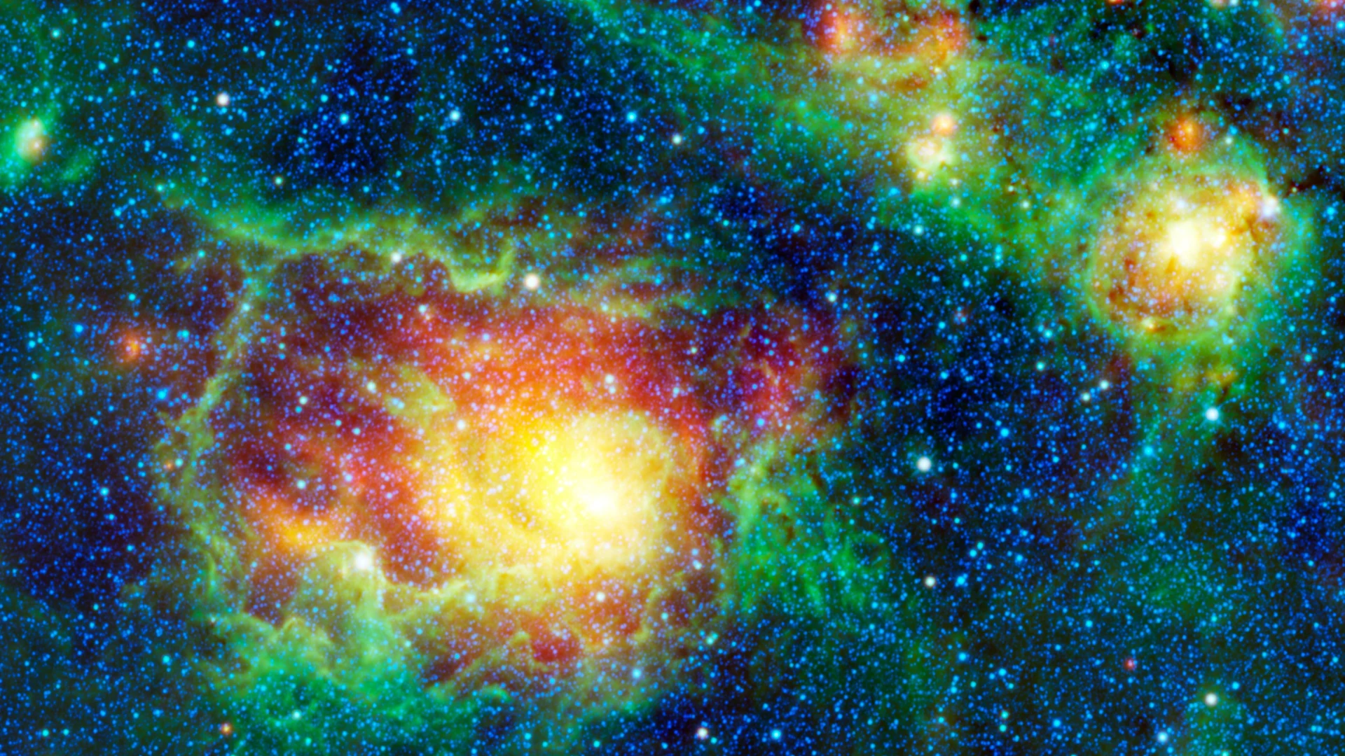 WISE Catches the Lagoon Nebula in Center of Action - free hd space wallpaper for desktop