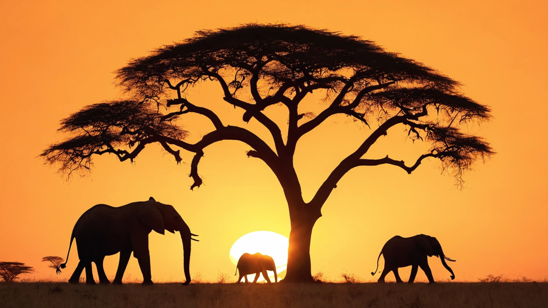 African Savanna Sunset - free hd sunset wallpaper for desktop