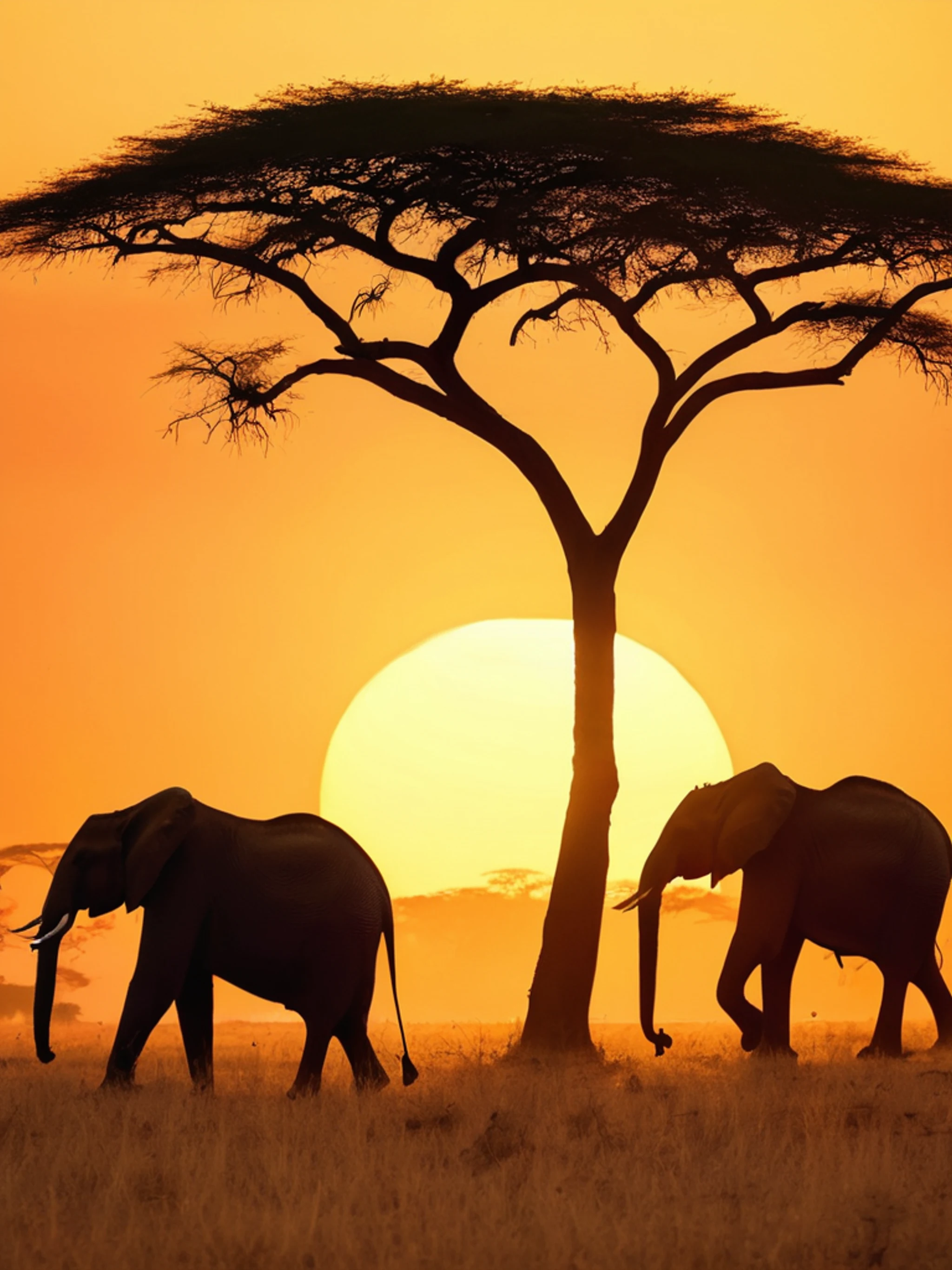 African Savanna Sunset - free Tablet sunset wallpaper for phone