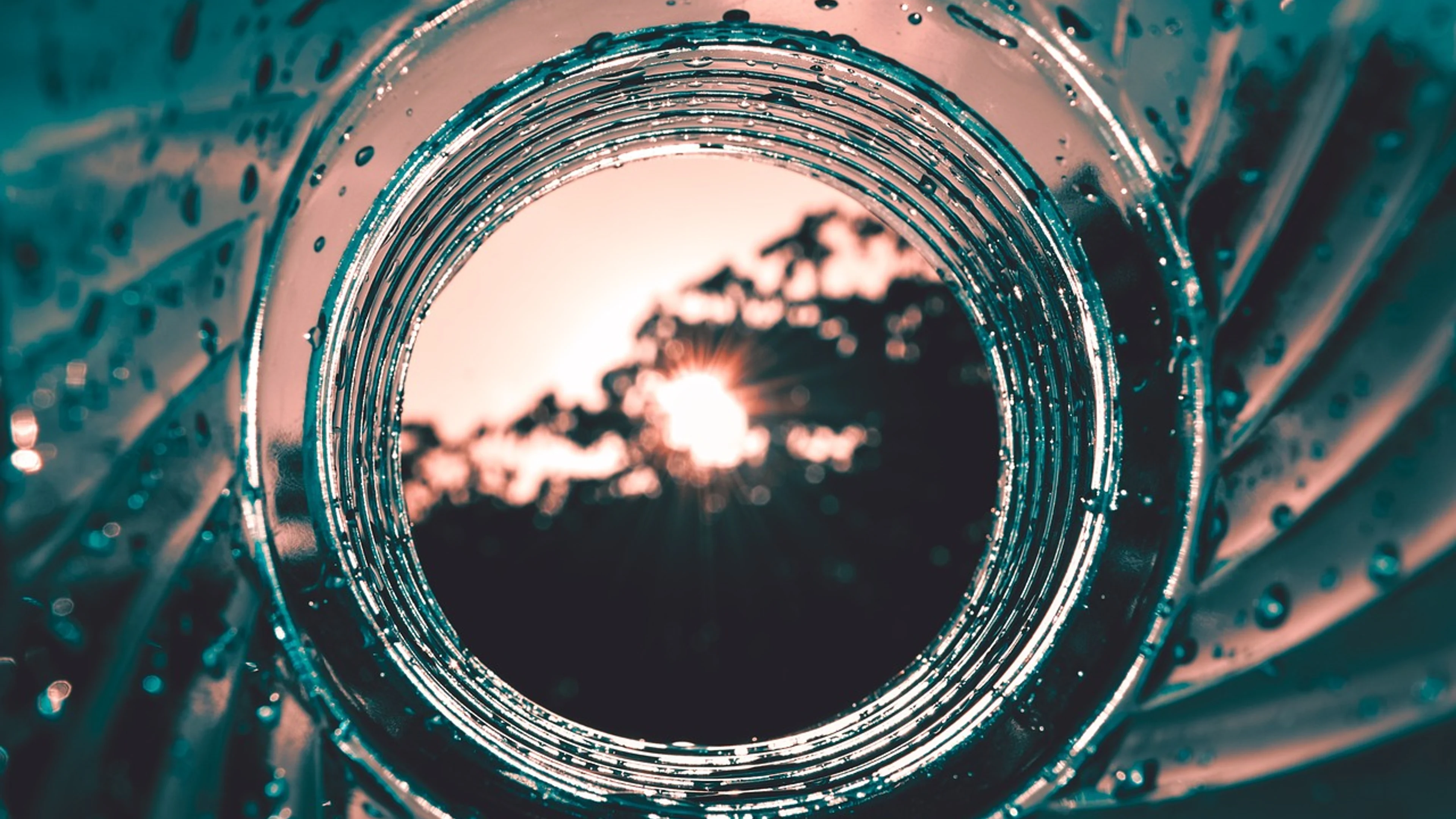 Plastic bottle water drops sunset - free 4K Ultra HD sunset wallpaper for desktop