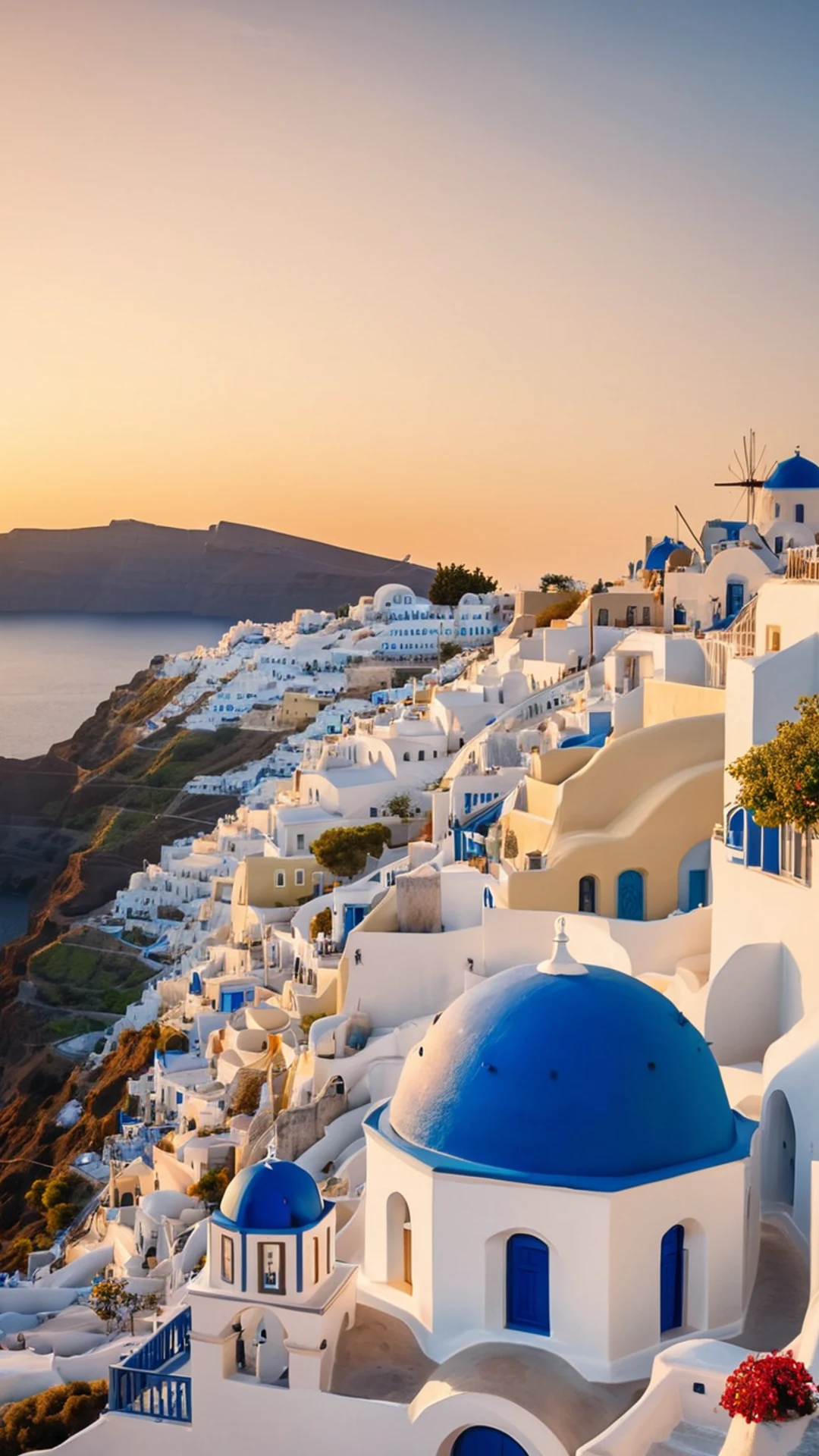 Santorini Sunset Greece - free Phone sunset wallpaper for phone