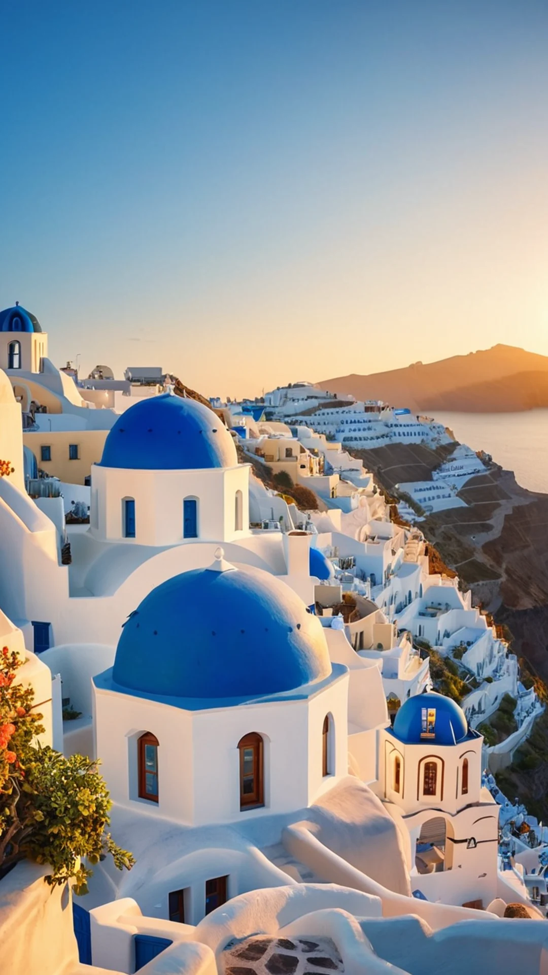 Santorini Sunset Greece - free Phone sunset wallpaper for phone