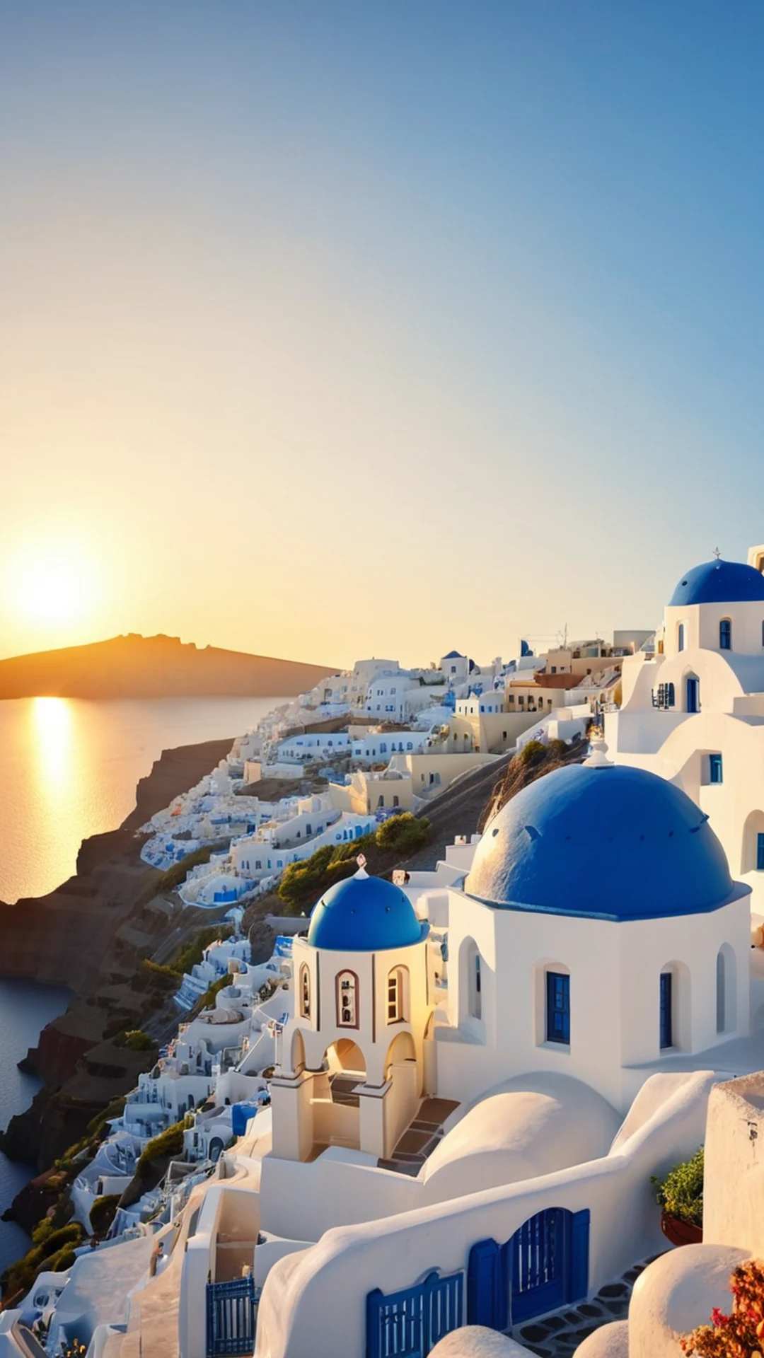 Santorini Sunset Greece - free Phone sunset wallpaper for phone