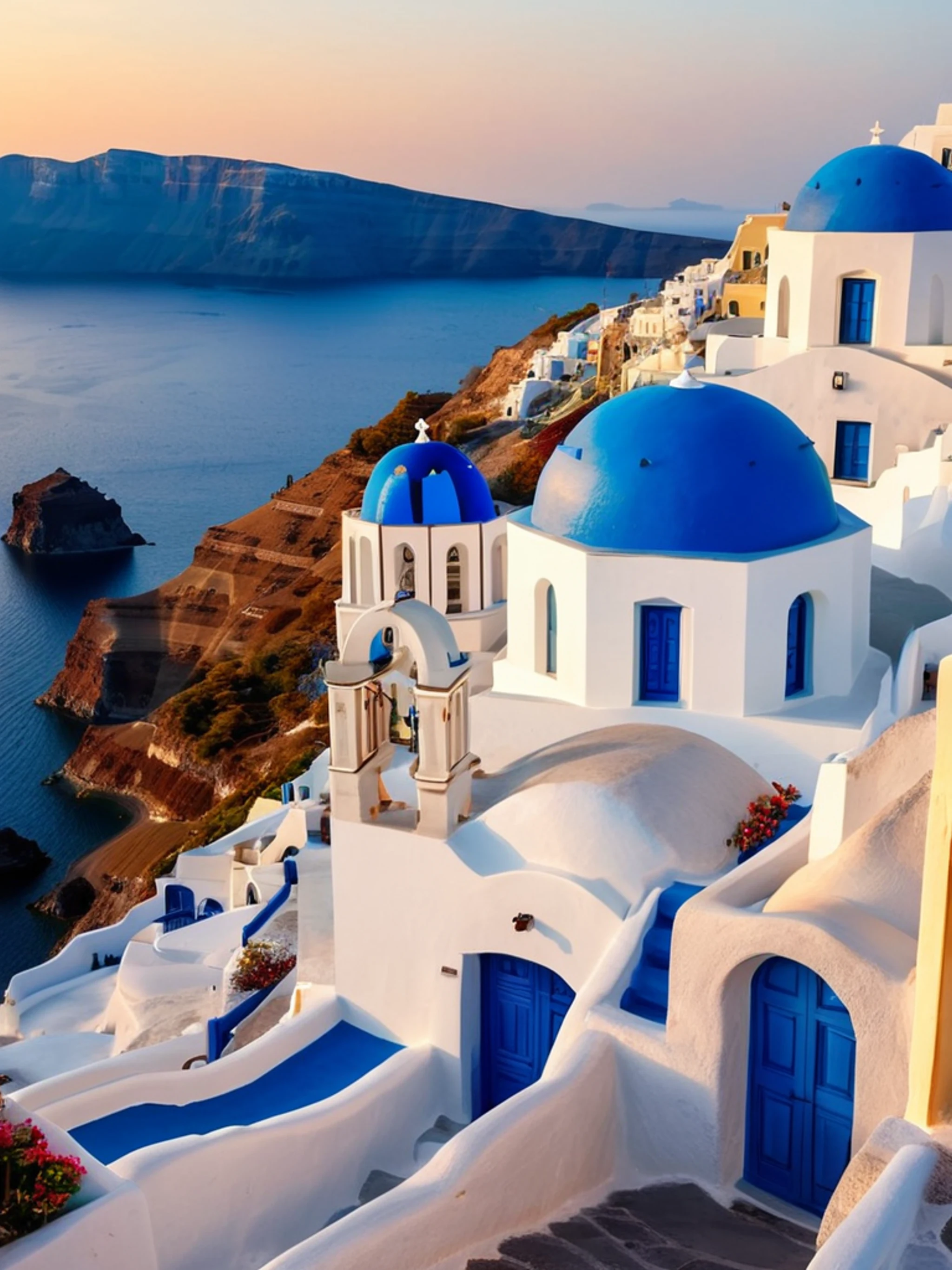 Santorini Sunset Greece - free Tablet sunset wallpaper for phone
