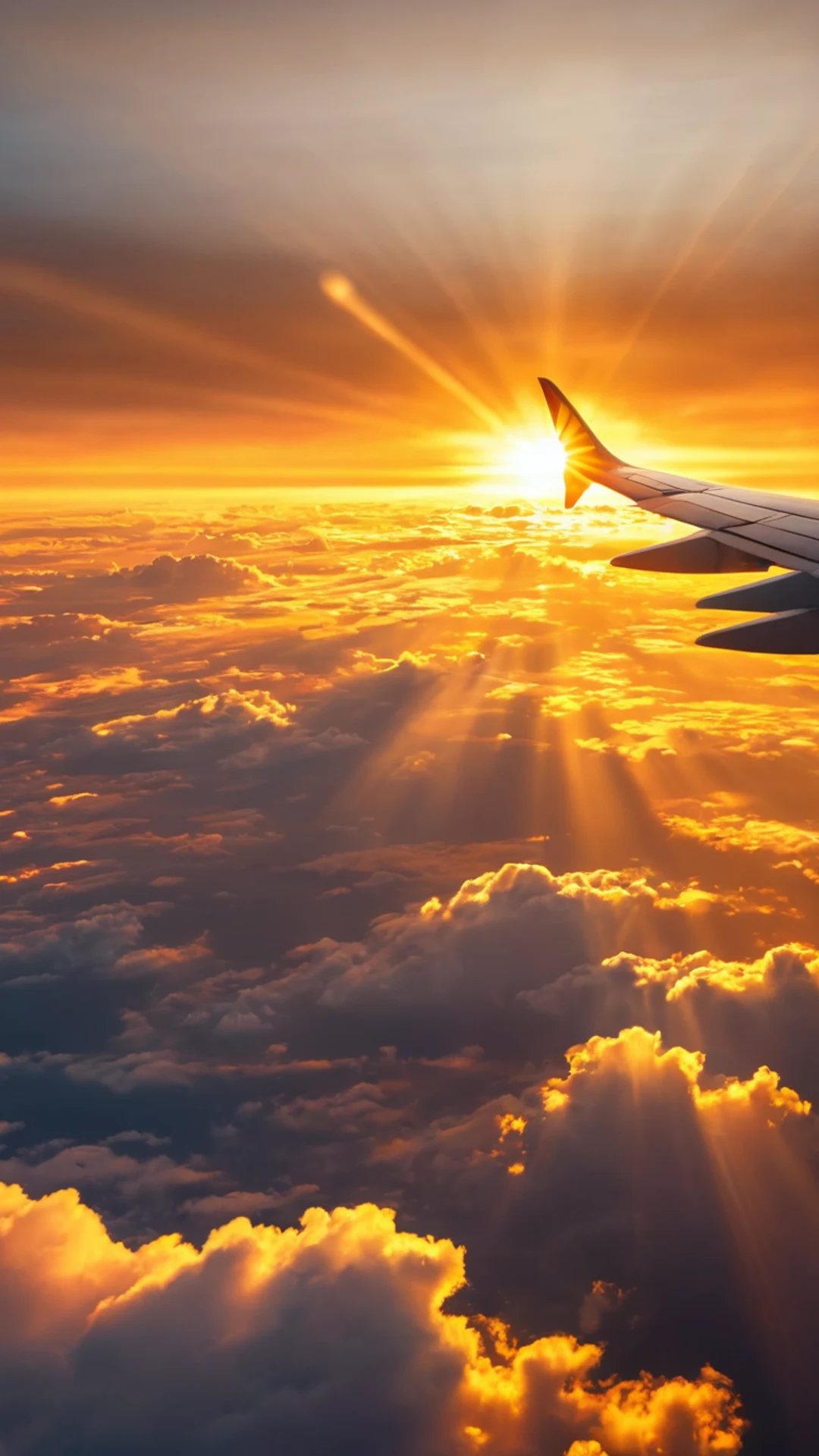 Sunset Through Clouds Aerial - free Phone sunset wallpaper for phone