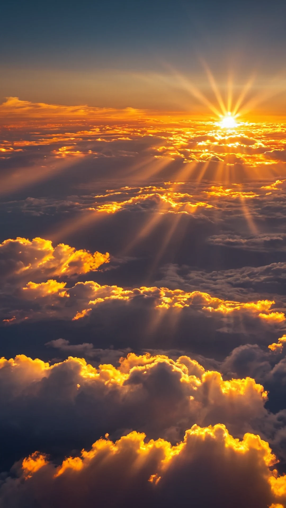 Sunset Through Clouds Aerial - free Phone sunset wallpaper for phone